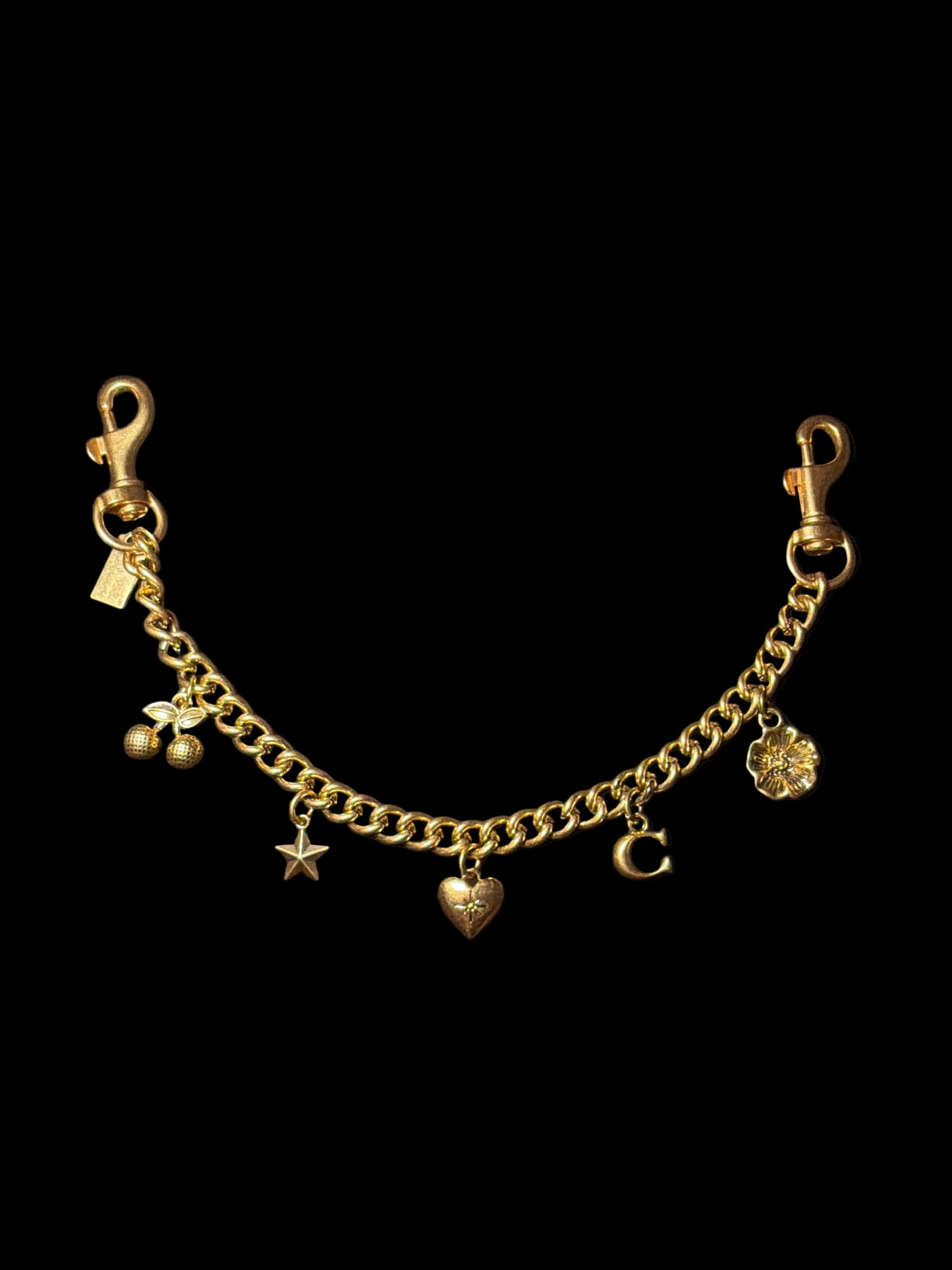 Gold bag pendant