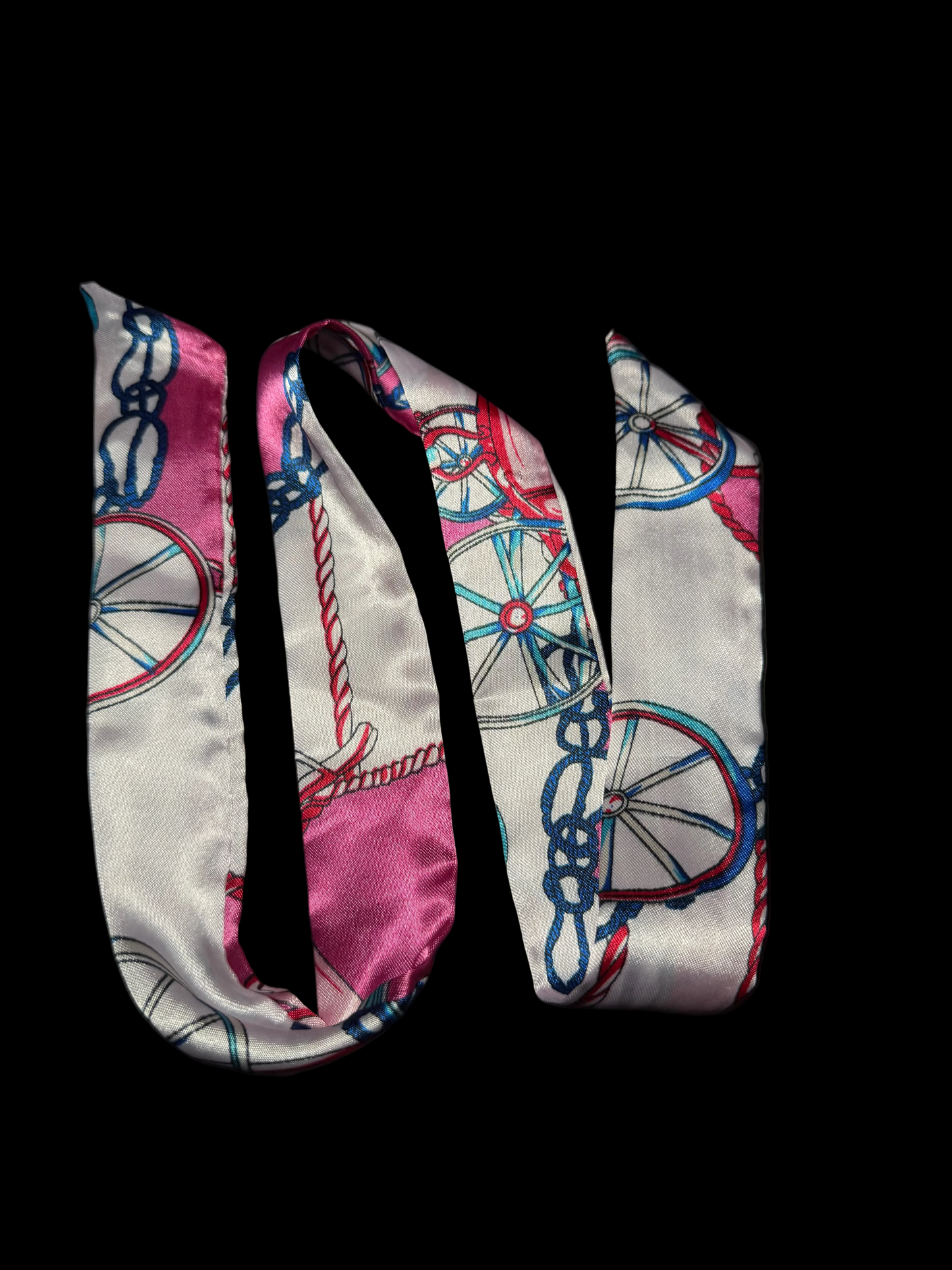 silk handle bag scarf